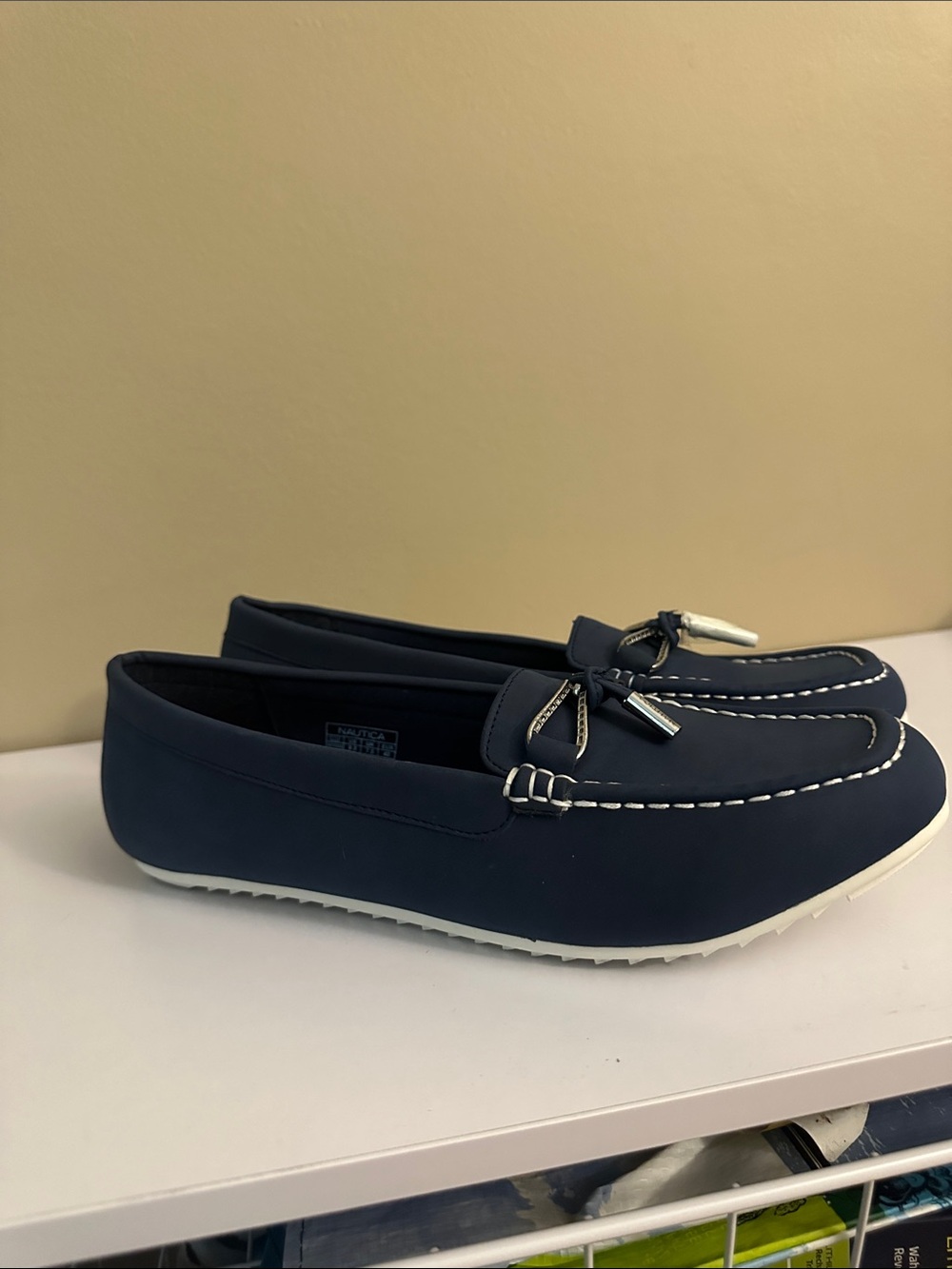 Navy Slip-On Moccasin Loafers - Picture 2 of 6